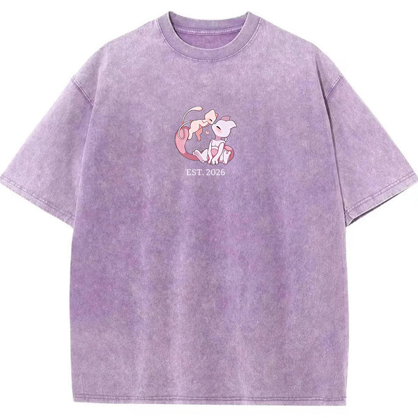 Cute Parent & Kid Mewtwo Vintage Washed T-Shirt