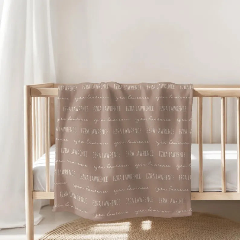 Custom Baby Blanket with Name, Personalized Name Blanket