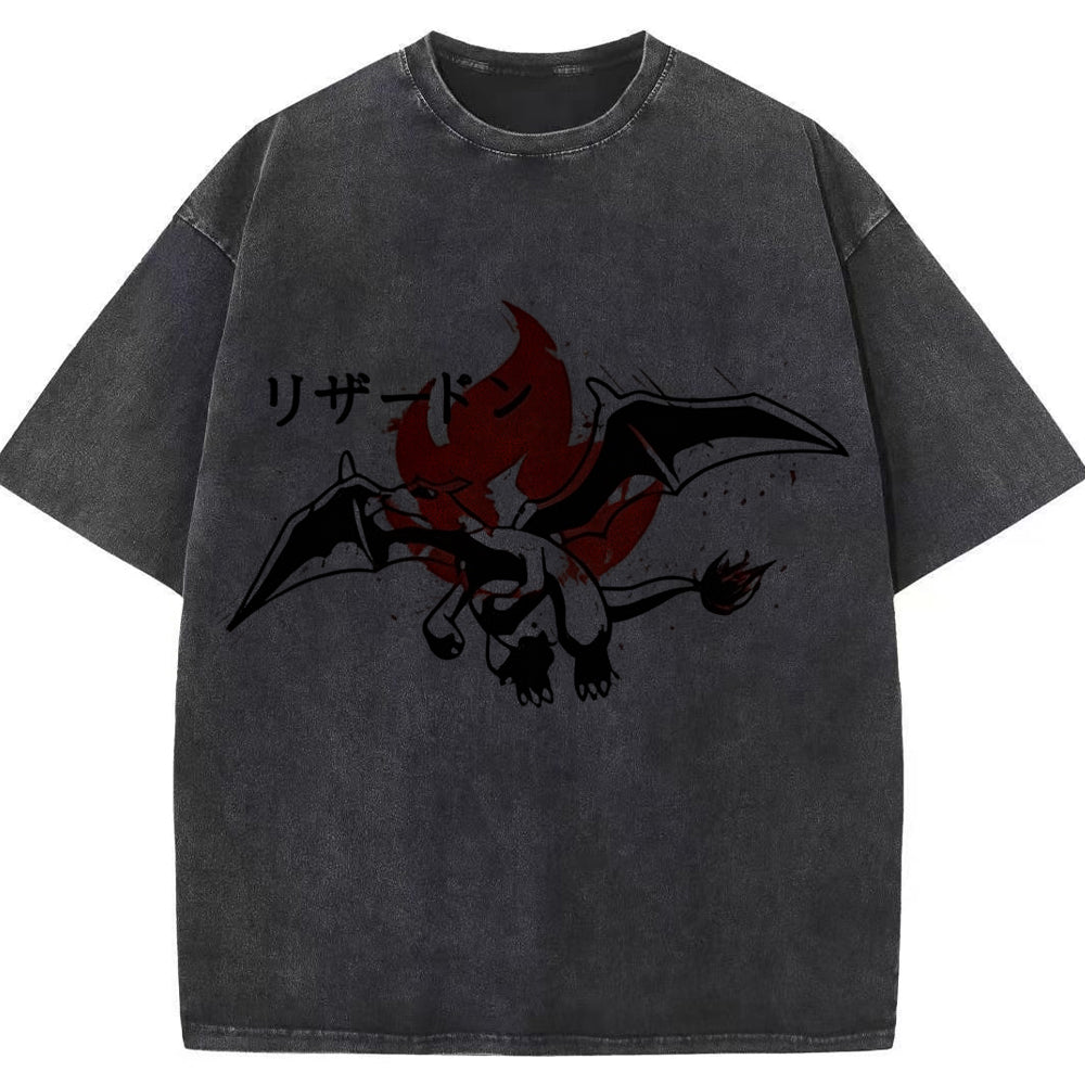 Sumie Charizard Fire Splash Tee | Pokemon Anime