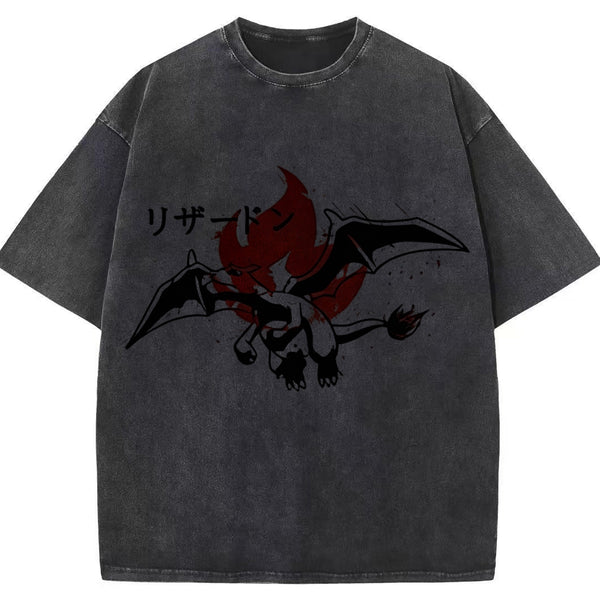 Sumie Charizard Fire Splash Tee | Pokemon Anime