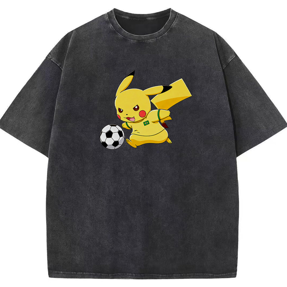 2026 World Cup Pokemon Brazil Pikachu Graphic Tee Secondary image