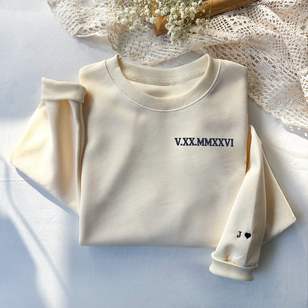 Personalized Roman Numeral Sweatshirt-Gift For Custom