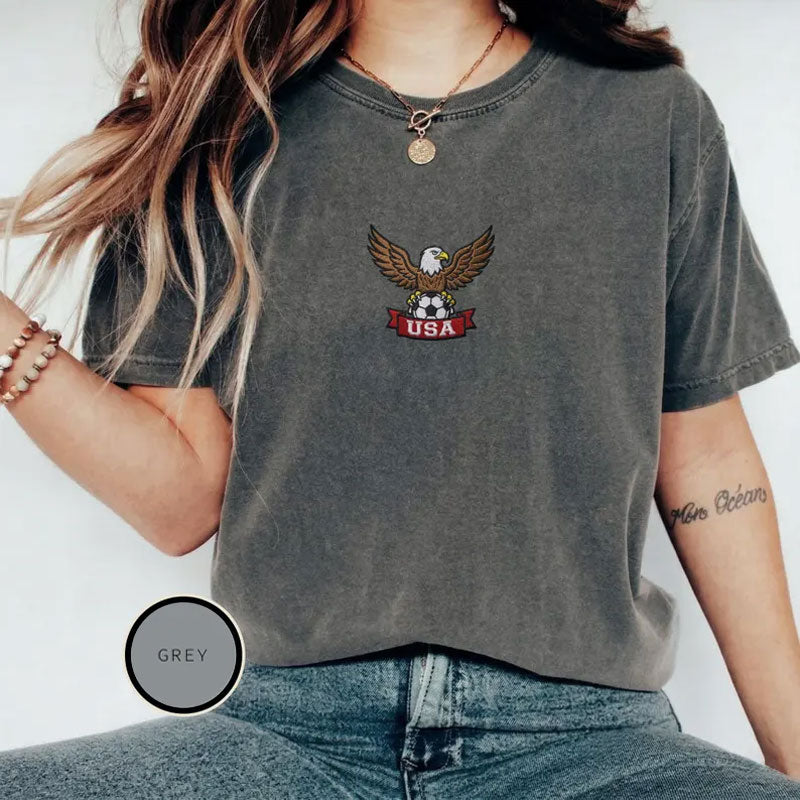 Embroidered Soccer World USA T-Shirt Secondary image