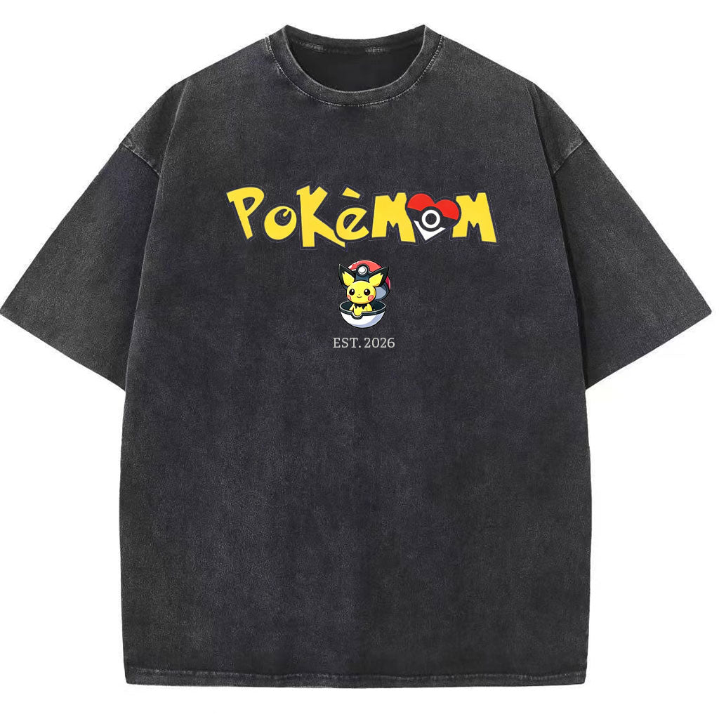 Custom PokéMom Tee – Custom Pokeball Kids & Custom Est Year