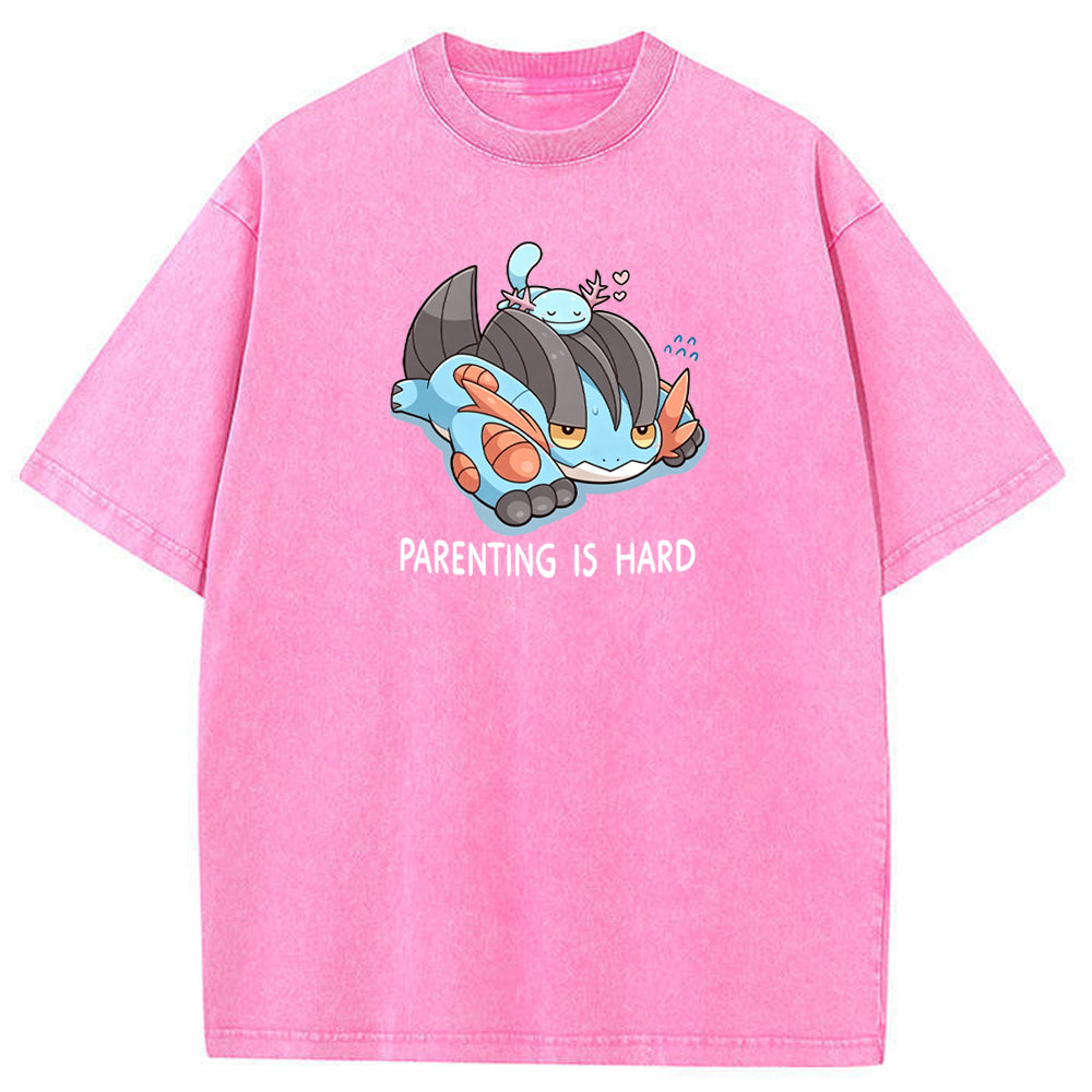Parenting Is Hard Mudkip Parent Vintage Washed T-Shirt