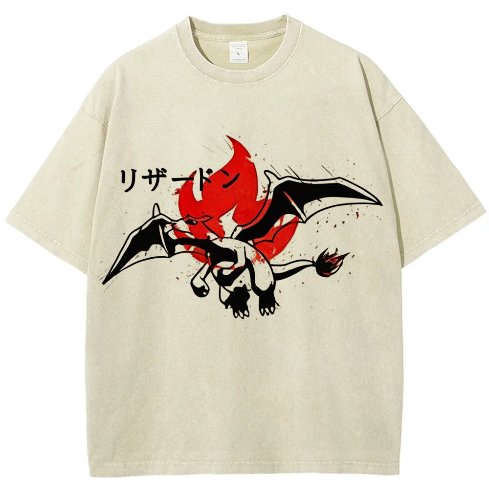 Sumie Charizard Fire Splash Tee | Pokemon Anime