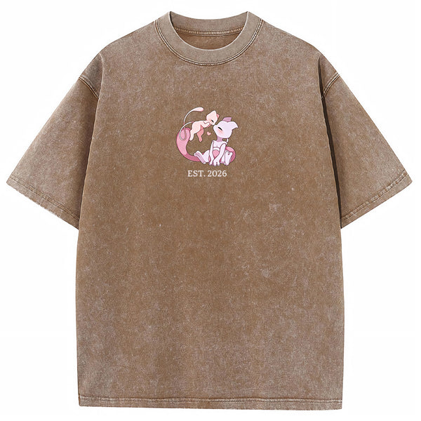 Cute Parent & Kid Mewtwo Vintage Washed T-Shirt