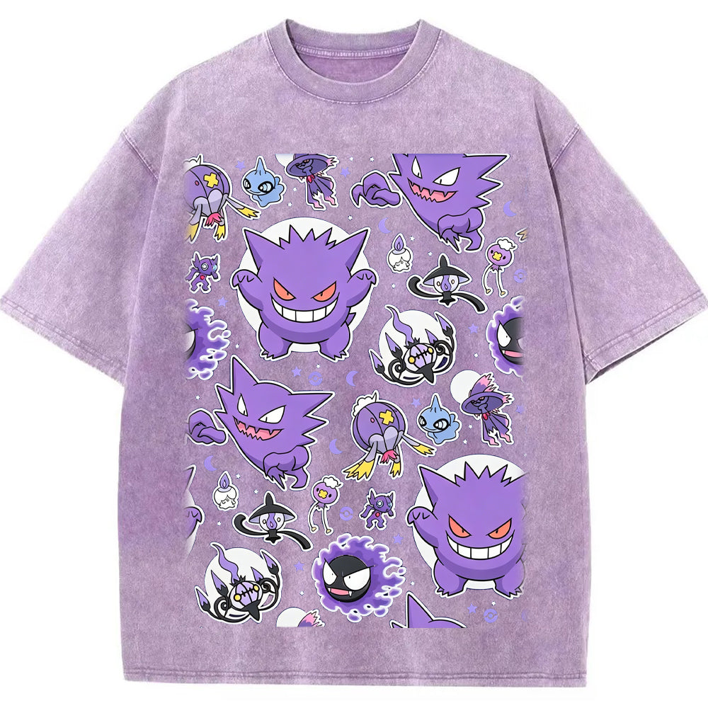 Ghostly Gathering Pokemon Anime Vintage Tee | Pokemon Secondary image