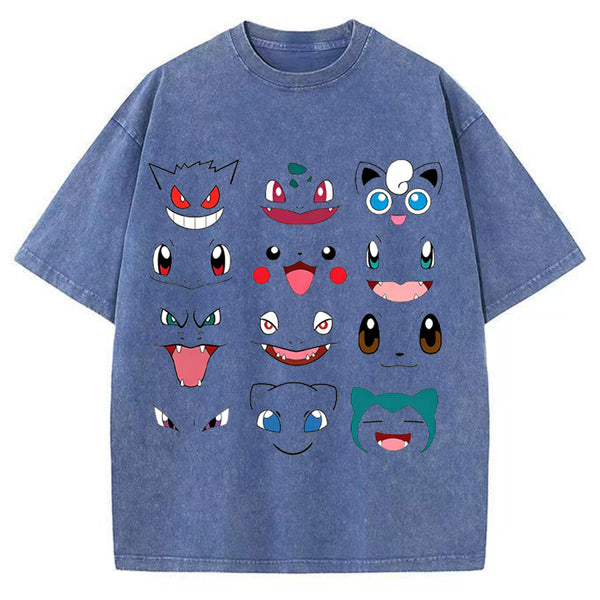 Poké Faces Anime Vintage Tee | Pokemon