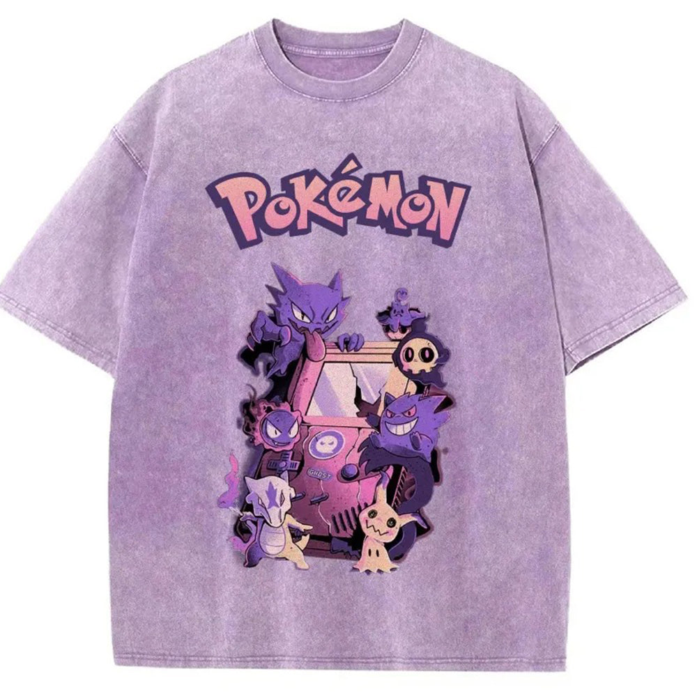 Unisex Vintage Washed T-Shirt | Ghost Type Pokémon Retro Graphic Tee Main image