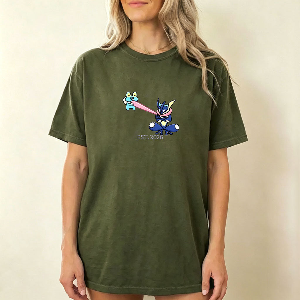 Cute Parent & Kid Greninja Vintage Washed T-Shirt