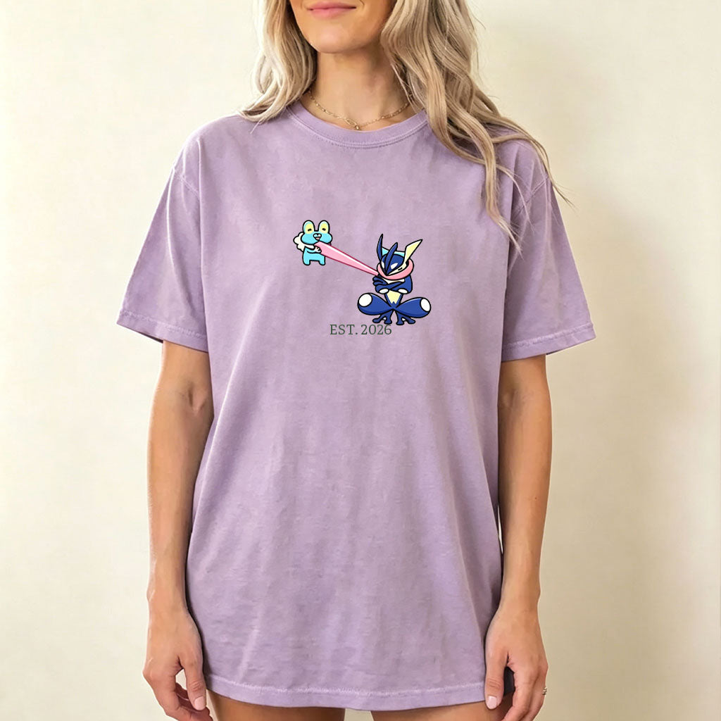 Cute Parent & Kid Greninja Vintage Washed T-Shirt Main image