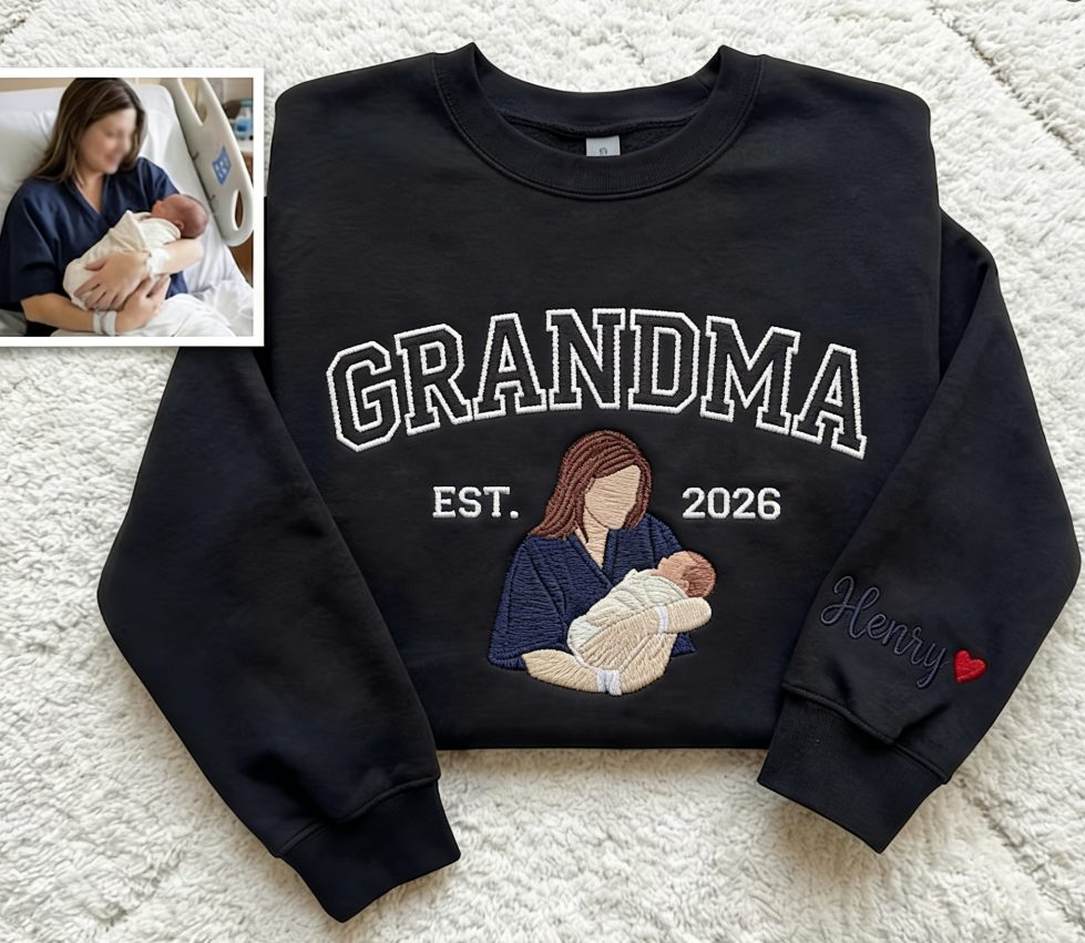 Grandma & mam Sweatshirt with Photo Main image