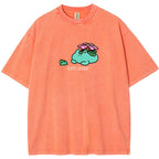 Cute Parent & Kid Meganium Vintage Washed T-Shirt