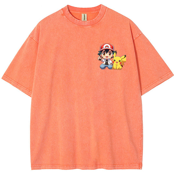Mini Trainer Pikachu Left Chest Oversized Tee