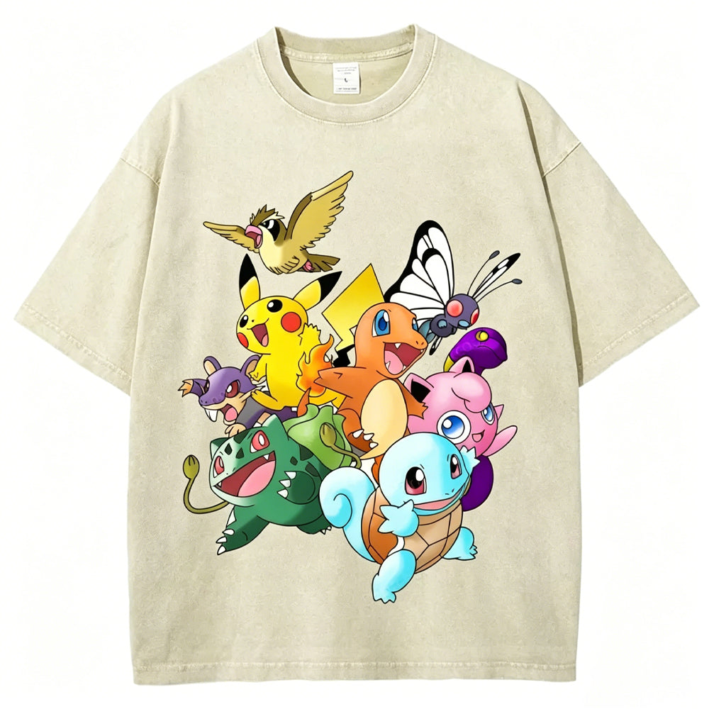 Kanto Pokémon Unisex Vintage Washed Tee Secondary image