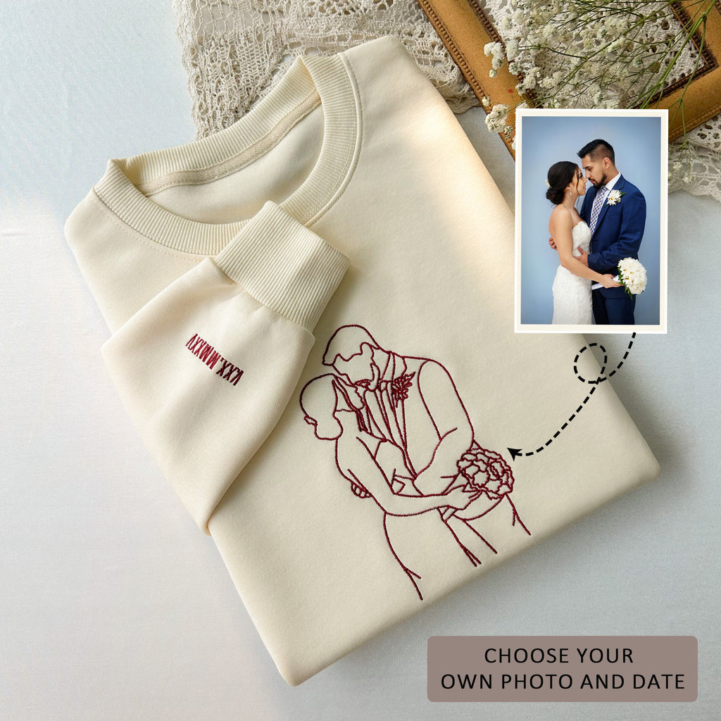 Anniversary Custom Embroidered SweatshirtGifts for parents-Gift For Custom