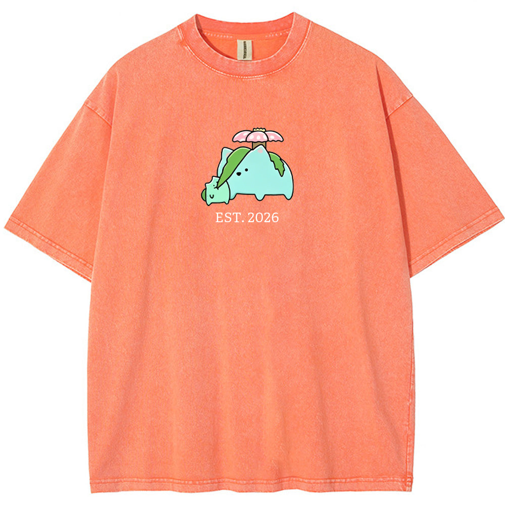 Cute Parent & Kid Torterra Vintage Washed T-Shirt