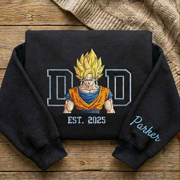 Personalized Embroidered Anime Dad Shirt