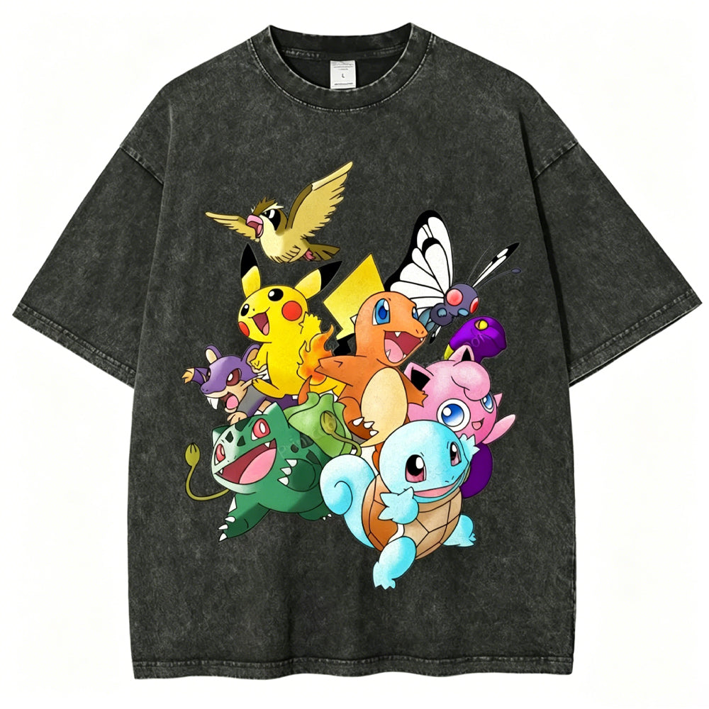 Kanto Pokémon Unisex Vintage Washed Tee Main image