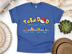 Custom Poke Dad Shirt, Personalized Kids Names, Father's Day Gift Tee