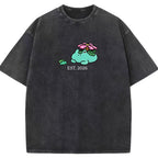 Cute Parent & Kid Meganium Vintage Washed T-Shirt