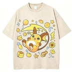 Pok¡§|mon Raichu Unisex Vintage Washed Tee