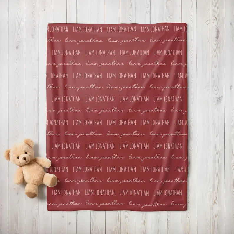 Custom Baby Blanket with Name, Personalized Name Blanket