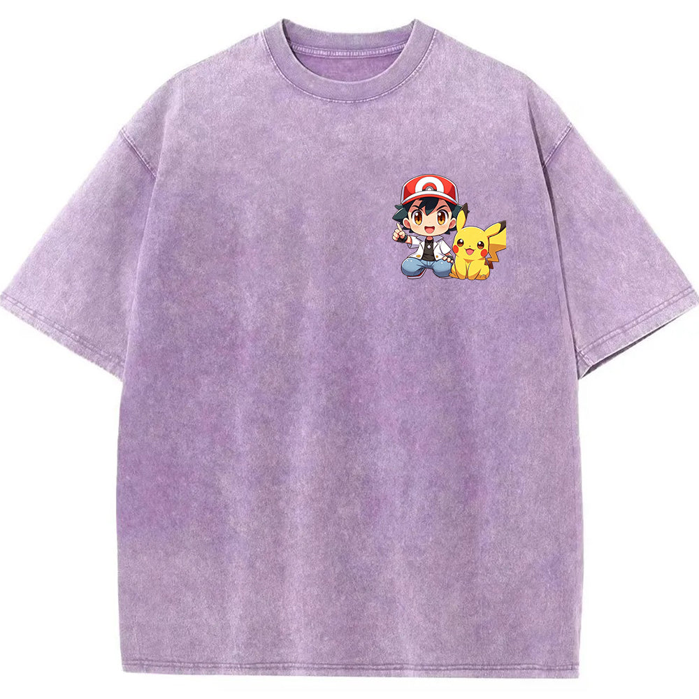 Mini Trainer Pikachu Left Chest Oversized Tee