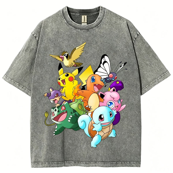 Kanto Pokémon Unisex Vintage Washed Tee