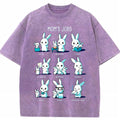 Mom's Jobs Cartoon Bunny Vintage Washed T-Shirt