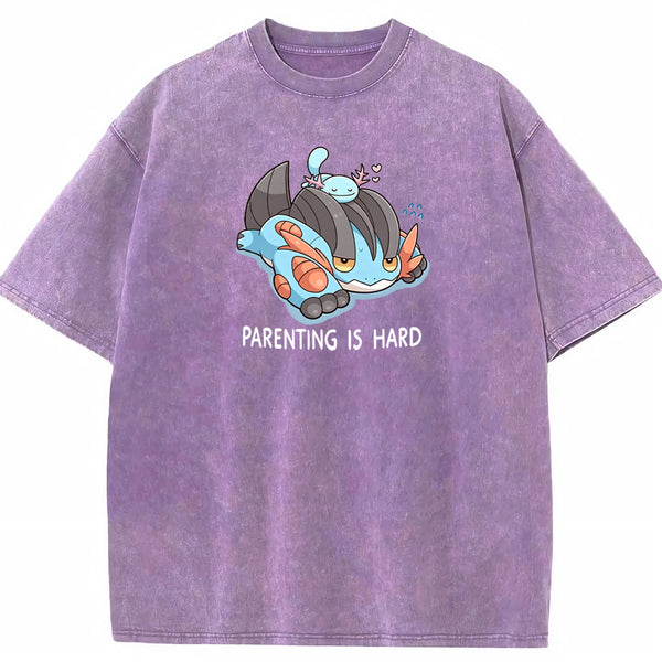 Parenting Is Hard Mudkip Parent Vintage Washed T-Shirt