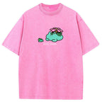 Cute Parent & Kid Meganium Vintage Washed T-Shirt