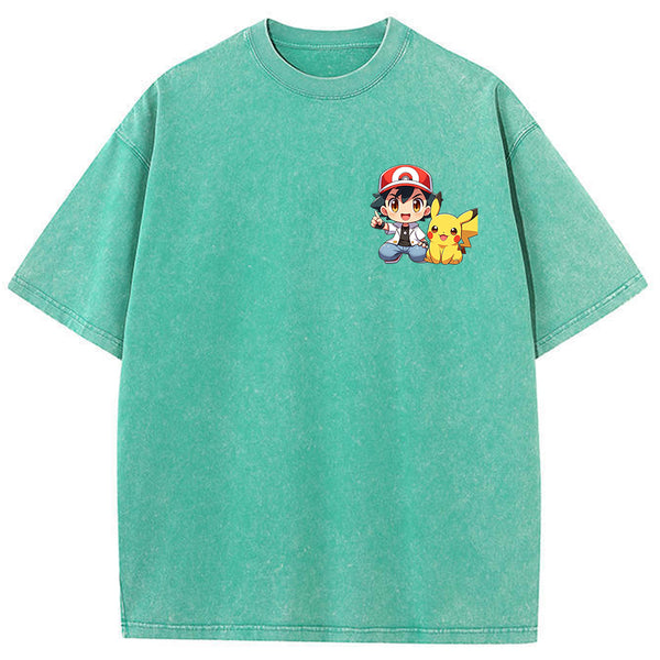 Mini Trainer Pikachu Left Chest Oversized Tee
