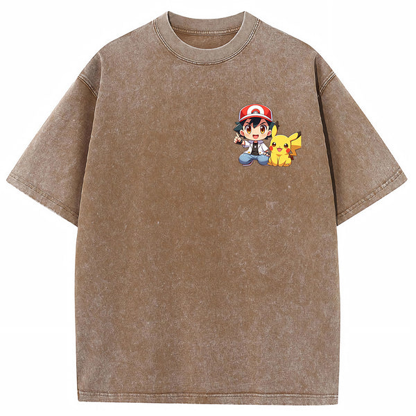 Mini Trainer Pikachu Left Chest Oversized Tee