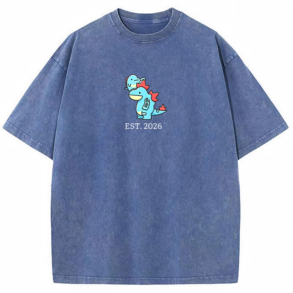 Cute Parent & Kid Feraligatr Vintage Washed T-Shirt