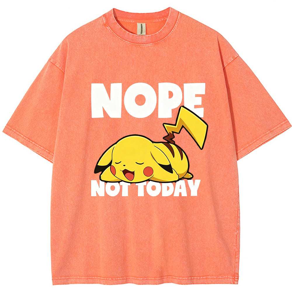 Lazy Pikachu Funny Quote Retro Oversized Tee Secondary image