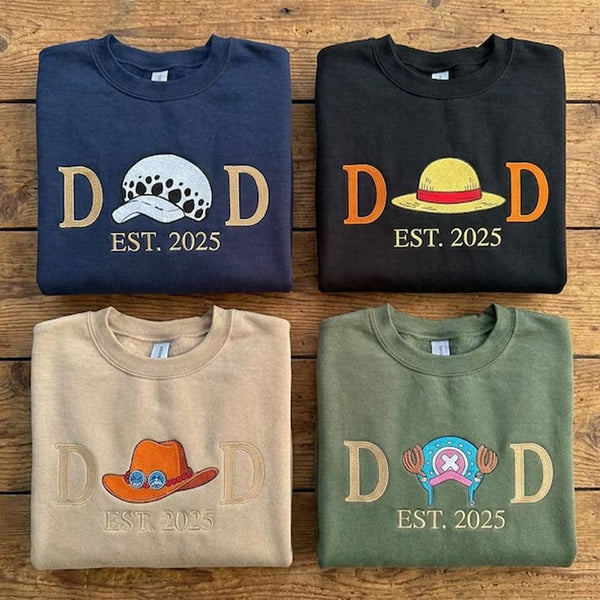Custom Anime Dad Embroidered Sweatshirt