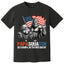 Personalized Papasquatch - Bigfoot Merica Rock American Flag T-Shirt