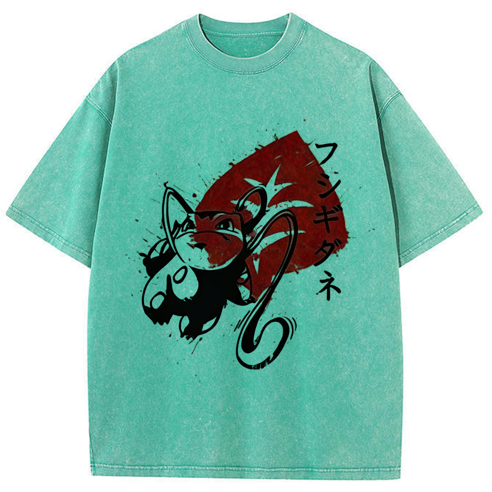 Sumie Ivysaur Leaf Splash Tee | Pokemon Anime