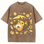 Pok¡§|mon Raichu Unisex Vintage Washed Tee