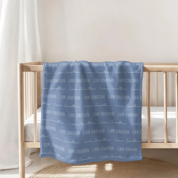 Custom Baby Blanket with Name, Personalized Name Blanket