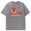 Funny Dad Dragon & Tiny Rebellious Baby Dragon Vintage Washed T-Shirt