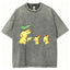 Cute Pikachu Trio Unisex Vintage Washed Tee