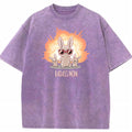 Funny Badass Mama Bunny Family Graphic Vintage Washed T-Shirt