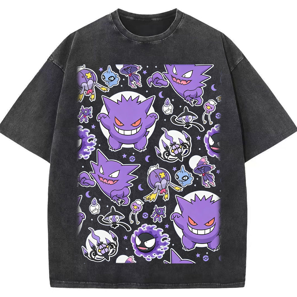 Ghostly Gathering Pokemon Anime Vintage Tee | Pokemon Main image