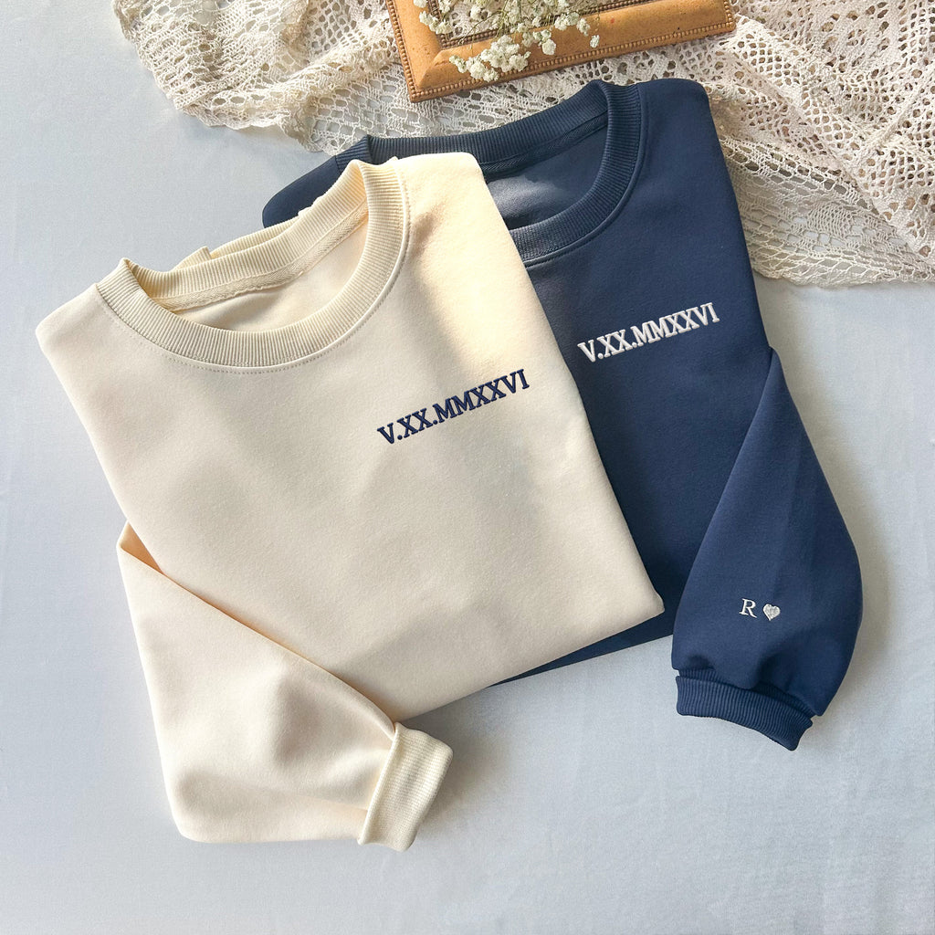 Personalized Roman Numeral Sweatshirt-Gift For Custom