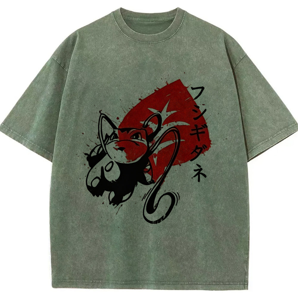 Sumie Ivysaur Leaf Splash Tee | Pokemon Anime
