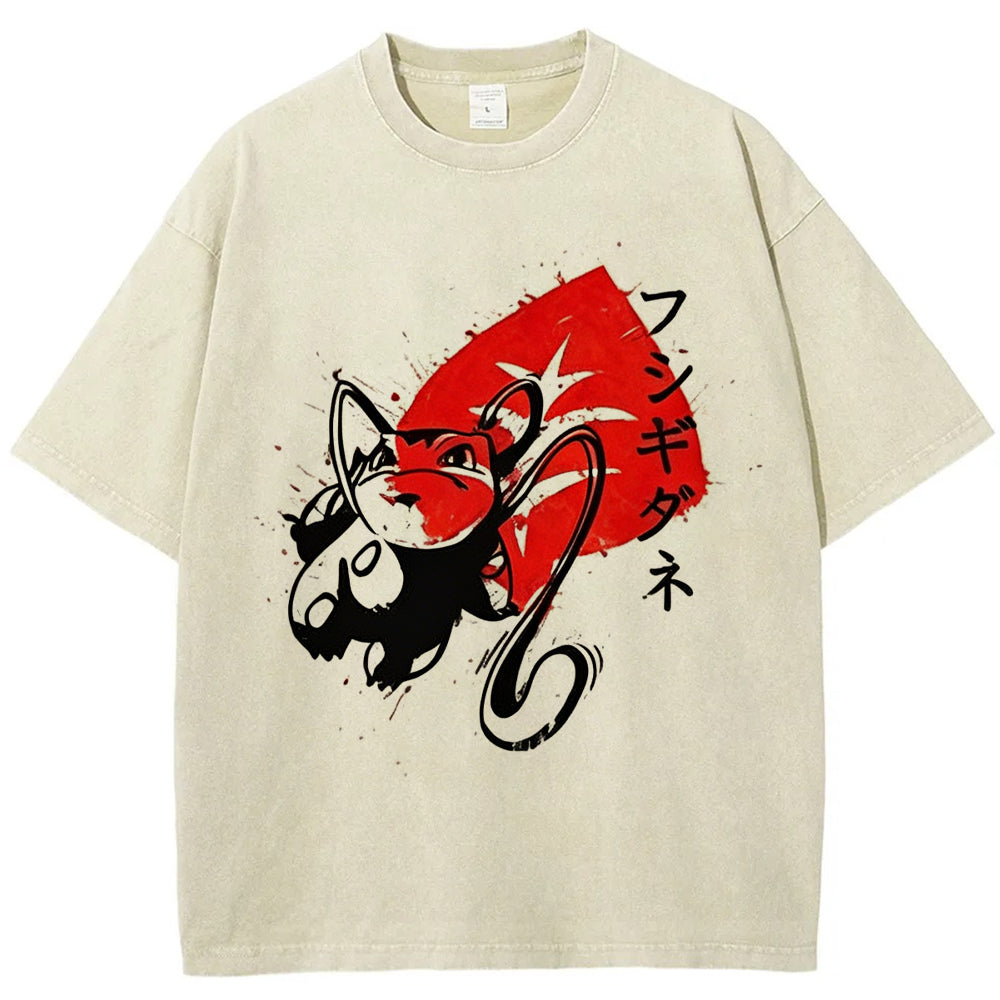 Sumie Ivysaur Leaf Splash Tee | Pokemon Anime