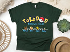 Custom Poke Dad Shirt, Personalized Kids Names, Father's Day Gift Tee